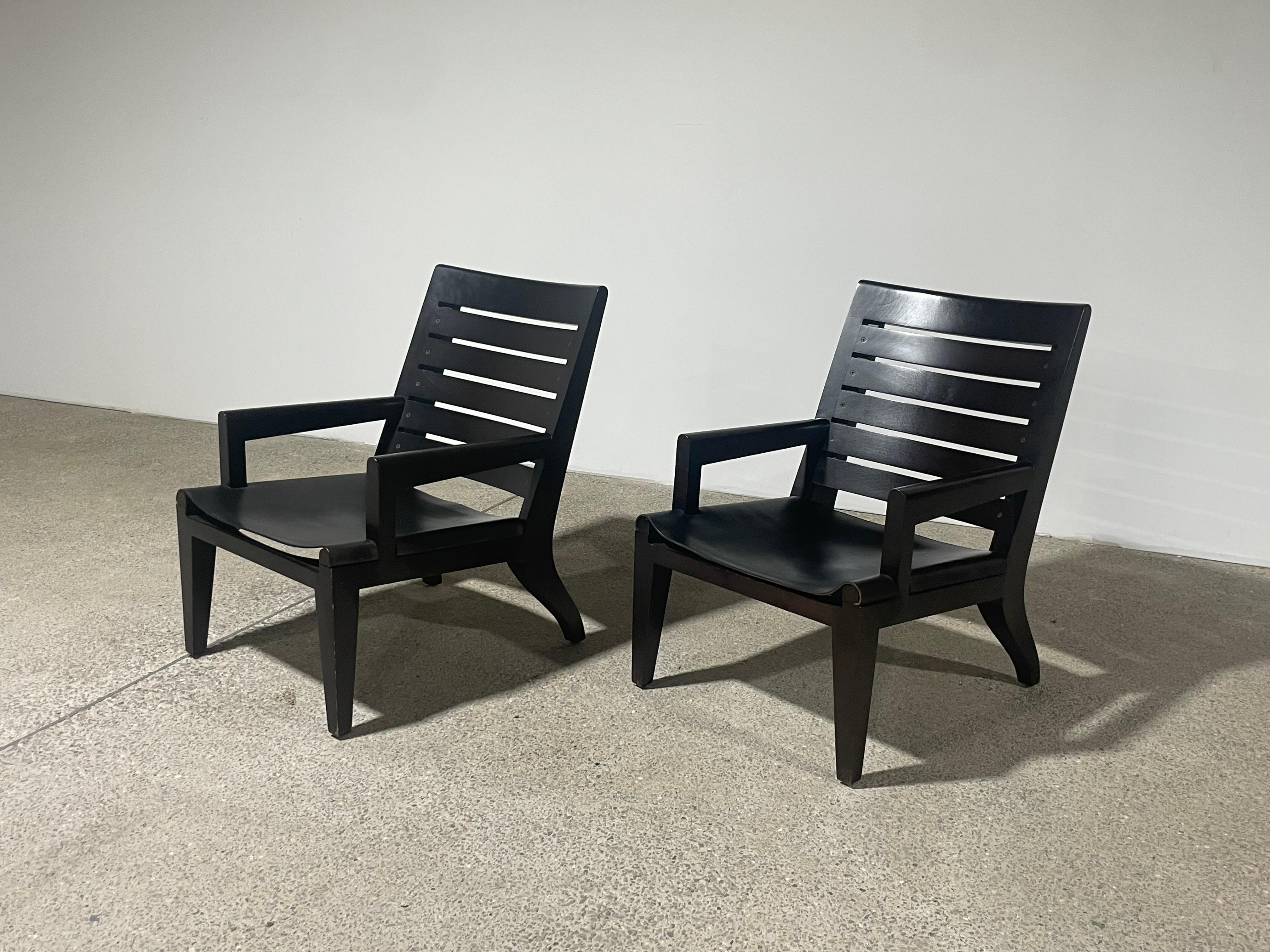 Pair of Christian Liaigre Lounge Chairs 2