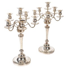 Pair of Christofle Candlesticks, 19th Century, Napoleon III Period.