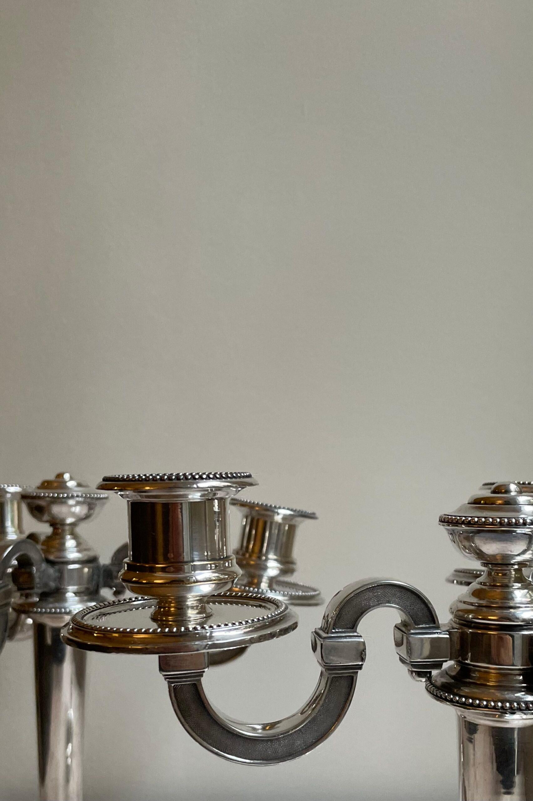 Mid-20th Century Pair of Christofle Candlesticks For Sale
