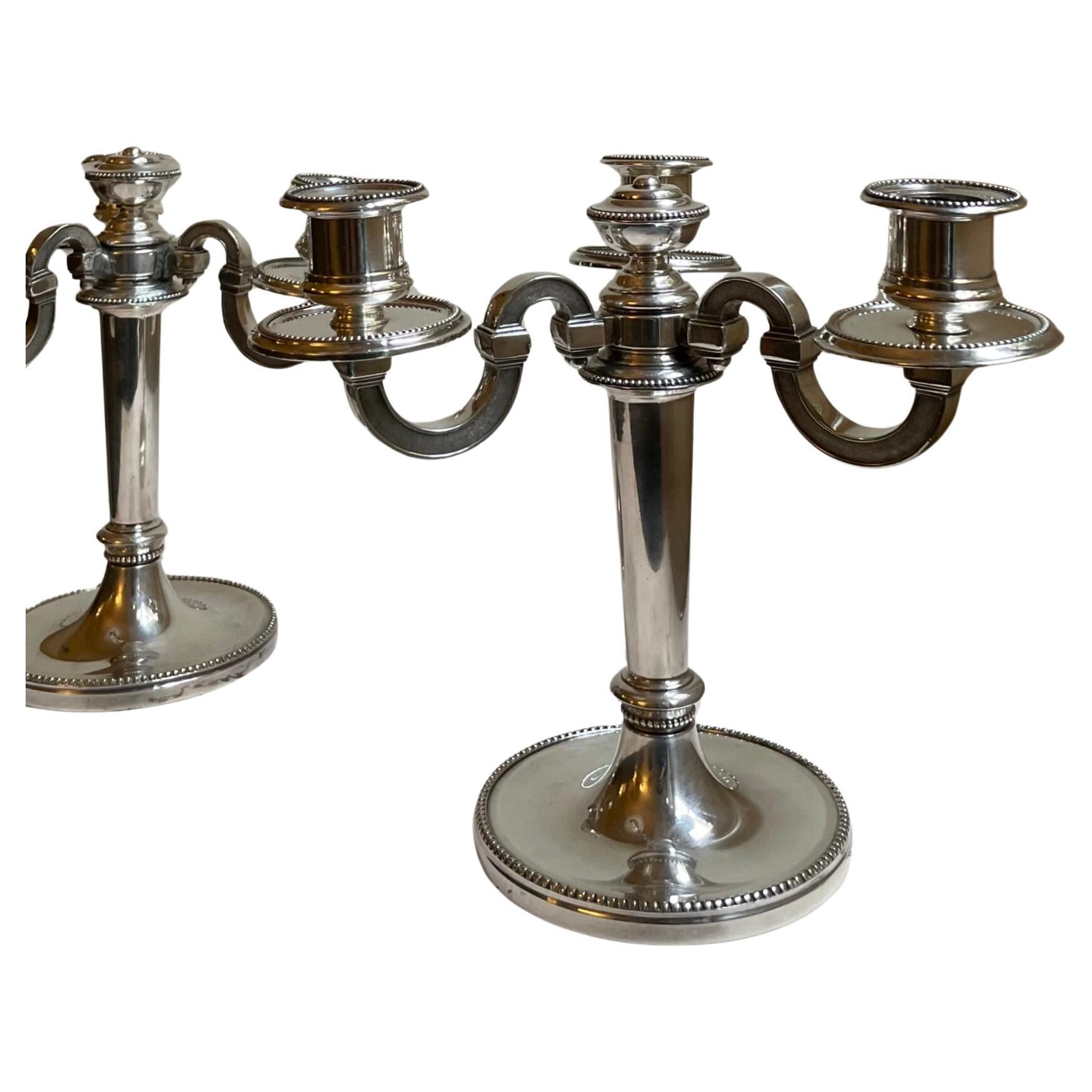 Pareja de candelabros Christofle
