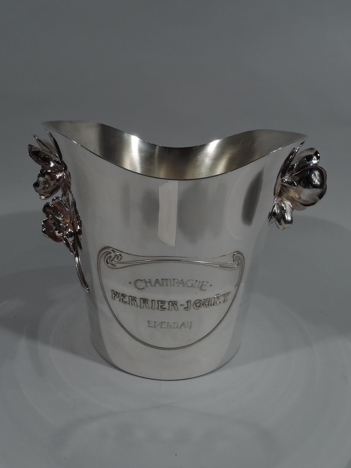 Pair of Christofle French Art Nouveau Champagne Buckets in Boxes In Excellent Condition In New York, NY