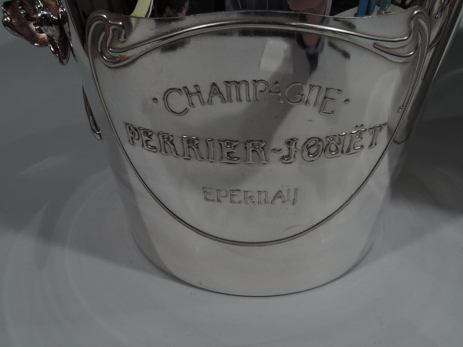 Pair of Christofle French Art Nouveau Champagne Buckets in Boxes 3