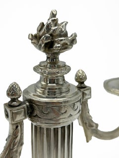 Pair of Christofle Silver-Plated French Candlesticks