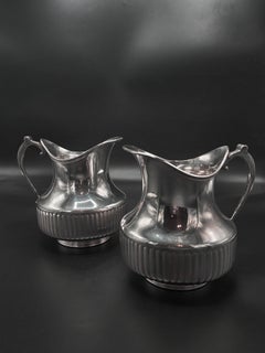 Pair of Christofle Silver Plated Metal Jugs