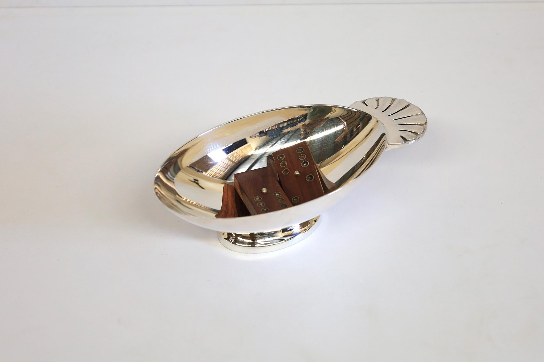 Silvered Pair of Christofle Silver Plated Sauce / Gravy Boat For Sale