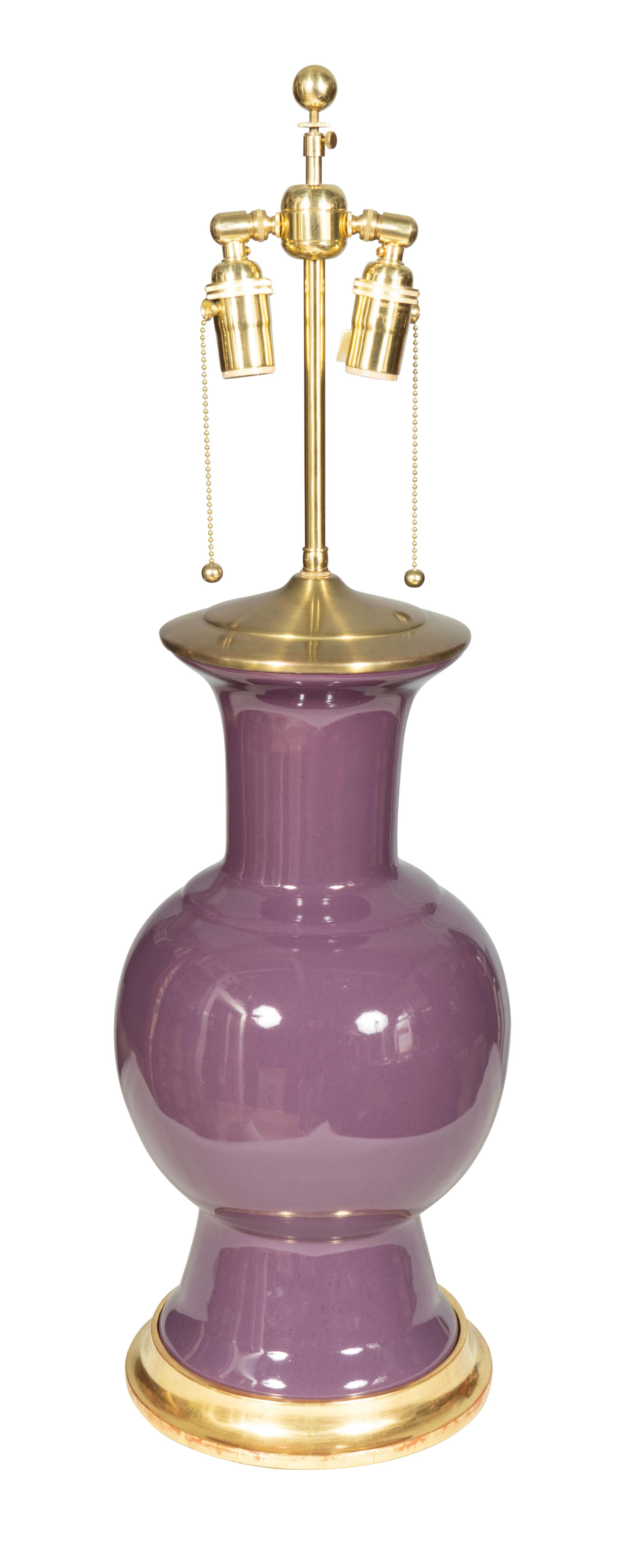 Pair Of Christopher Spitzmiller Ceramic Table Lamps In Good Condition In Essex, MA