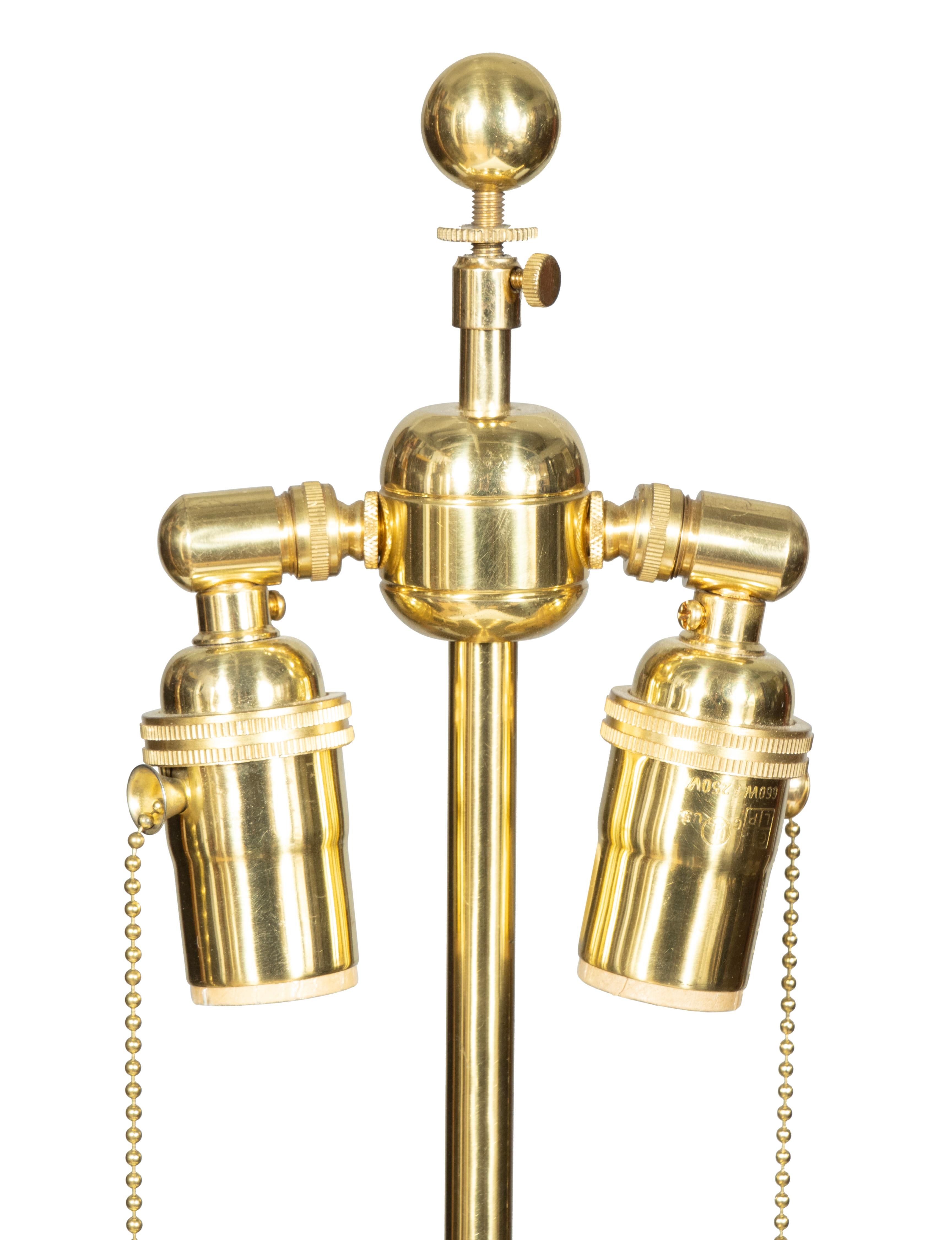 Brass Pair Of Christopher Spitzmiller Ceramic Table Lamps
