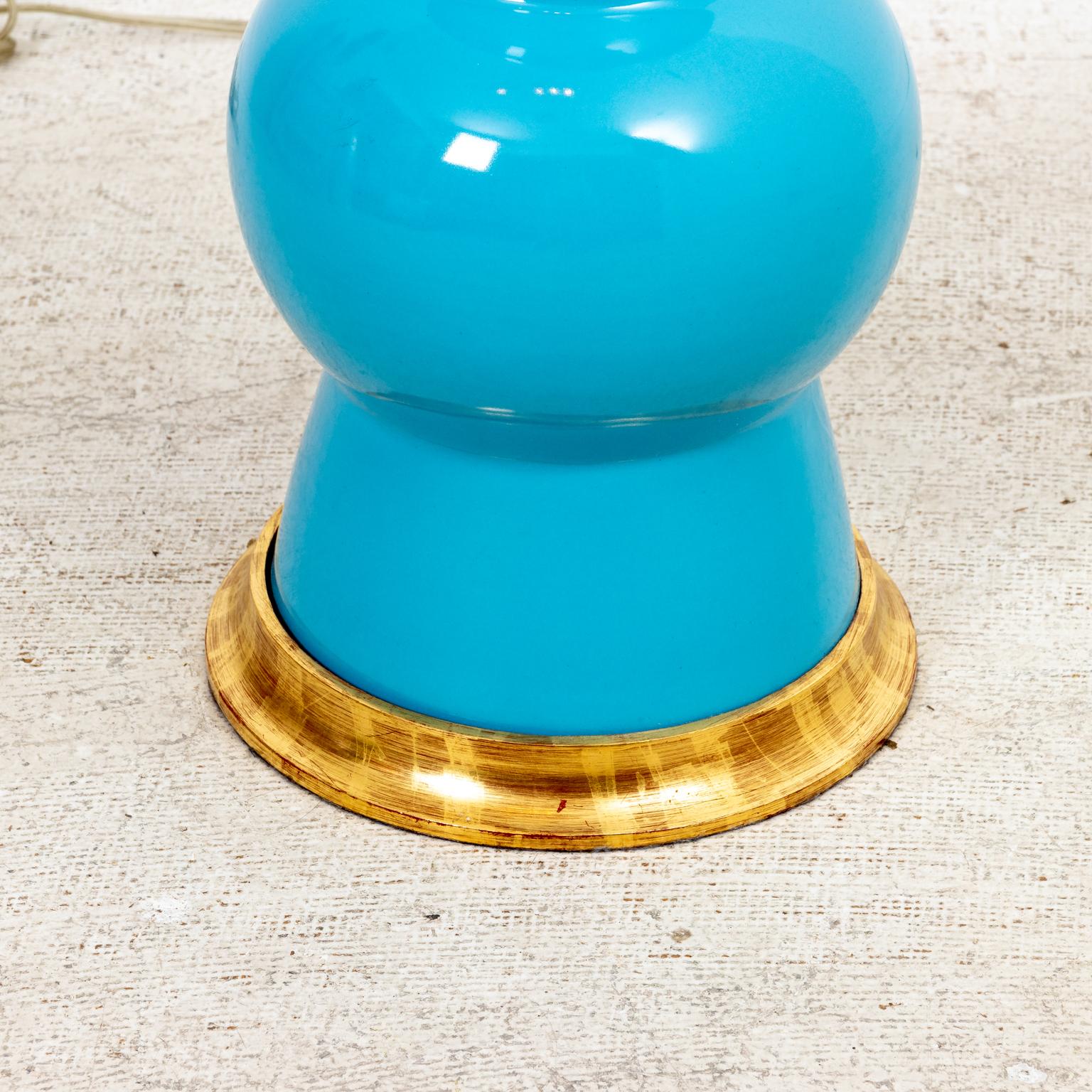 Céramique Paire de lampes en forme de jarre à gingembre bleu Gregory de Christopher Spitzmiller