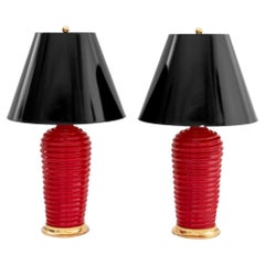 Pair of Christopher Spitzmiller "Spiral" Table Lamps