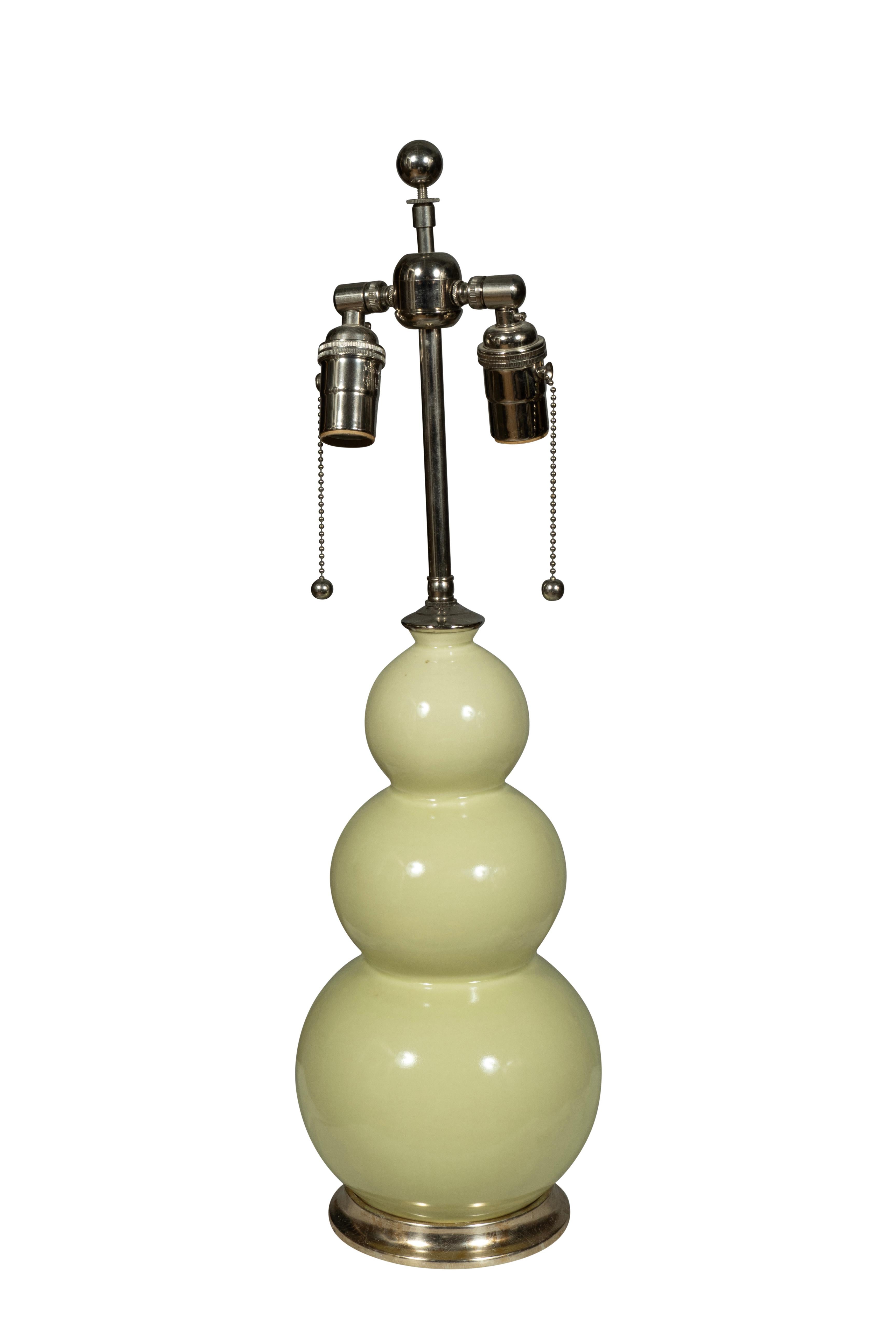 Paire de lampes de table Christopher Spitzmiller à triple gourde Bon état - En vente à Essex, MA
