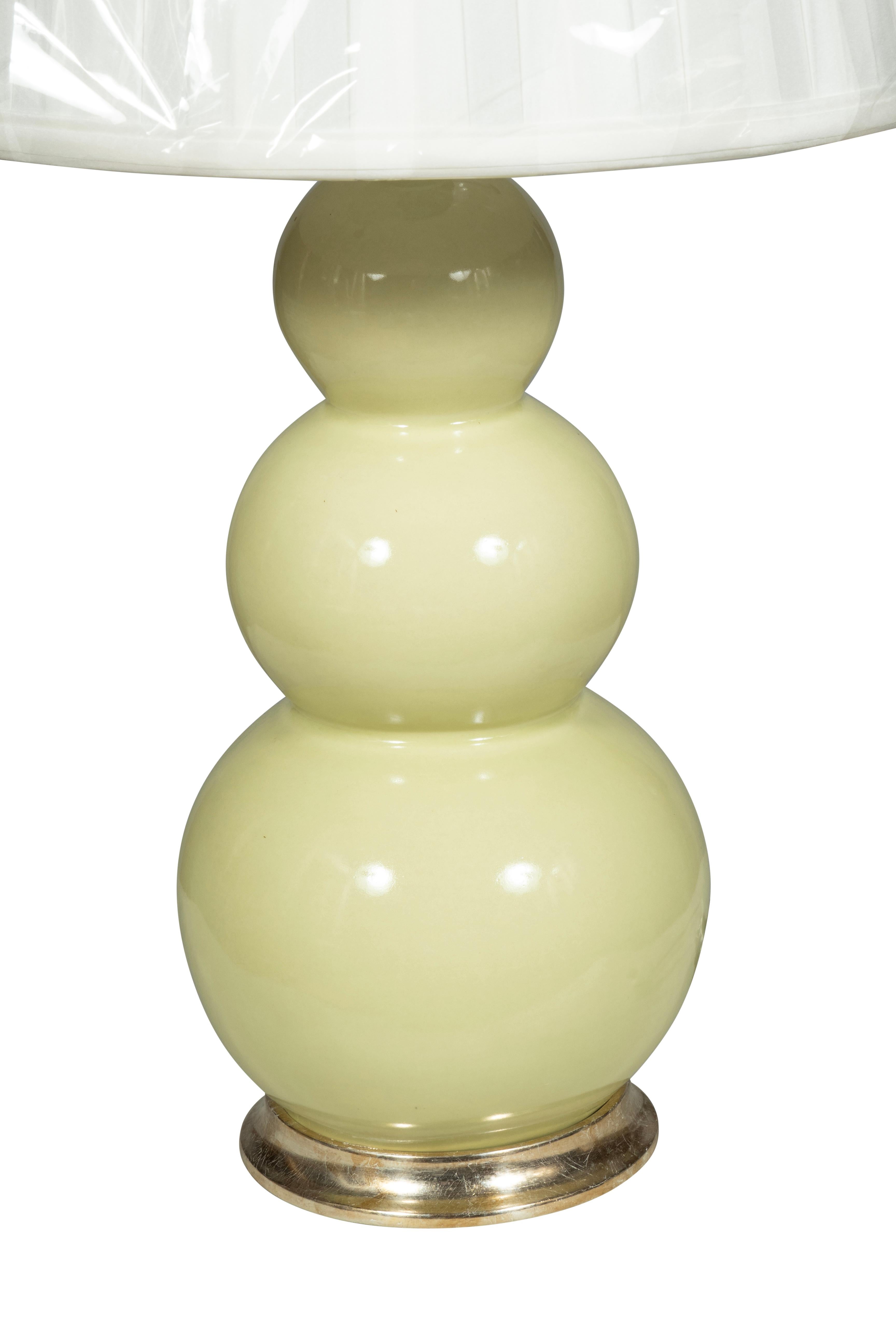 XXIe siècle et contemporain Paire de lampes de table Christopher Spitzmiller à triple gourde en vente