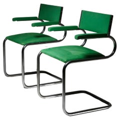 Paire de fauteuils en chrome et velours de Luigi Saccardo pour Arrmet, Italie, 1970