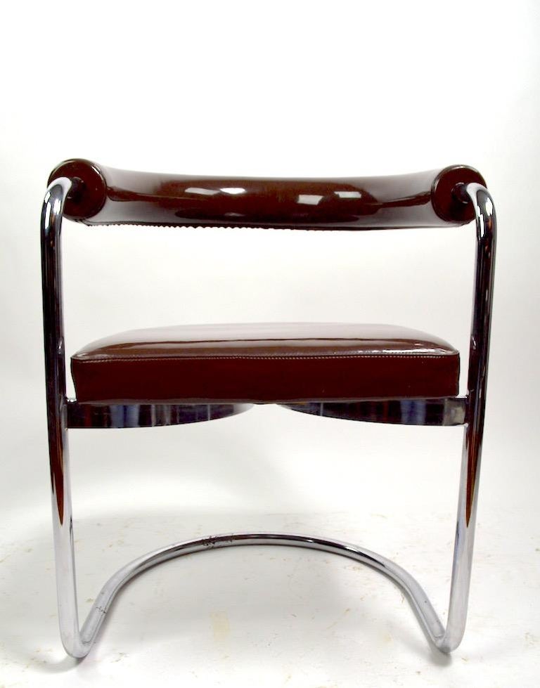 Pair of Chrome and Vinyl Delphi Chairs by Burgdorfer for Stendig at 1stDibs