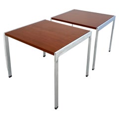 Vintage Pair of H Frame Side Tables by Ward Bennett