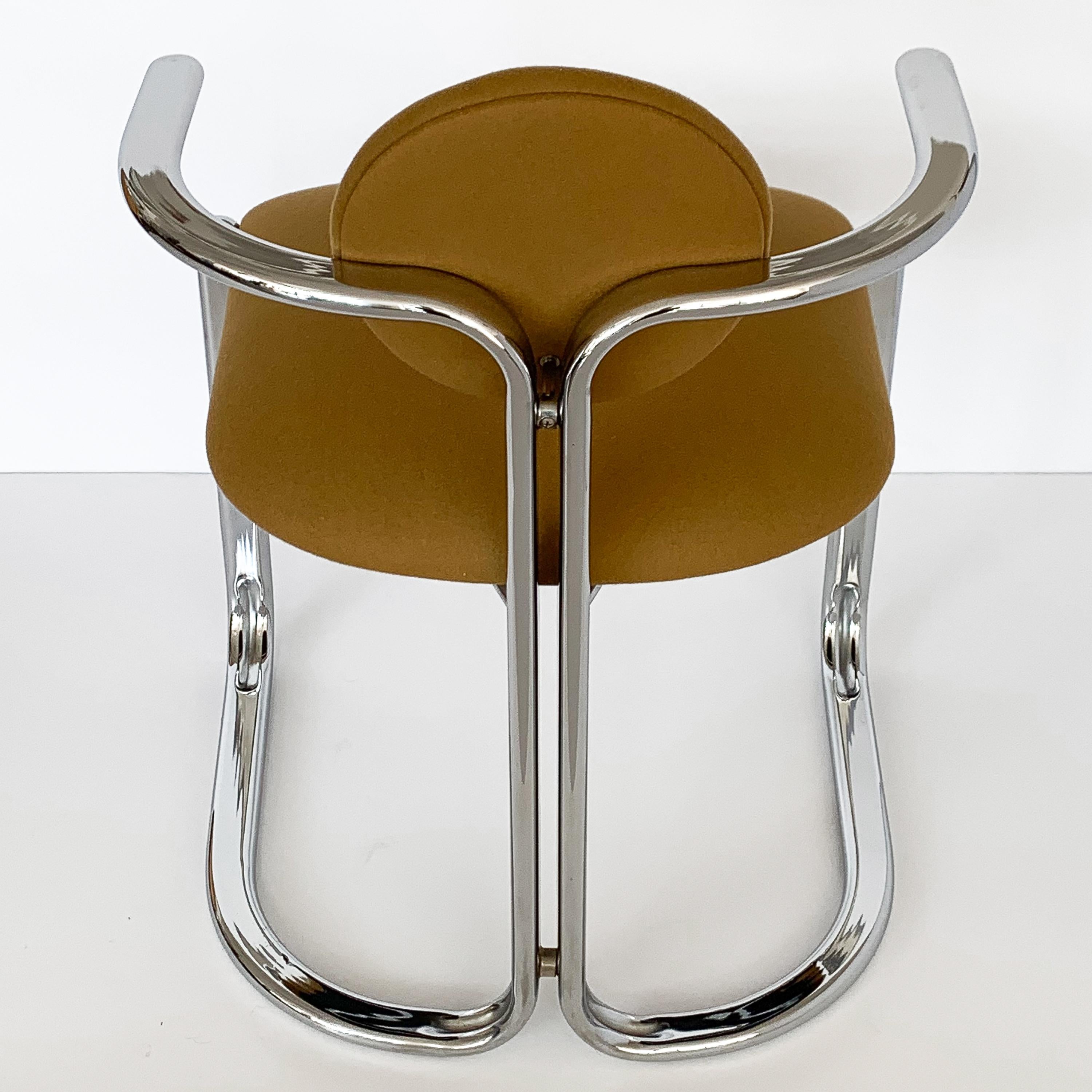 Pair of Chrome Armchairs by Gastone Rinaldi for Thema Italy 4