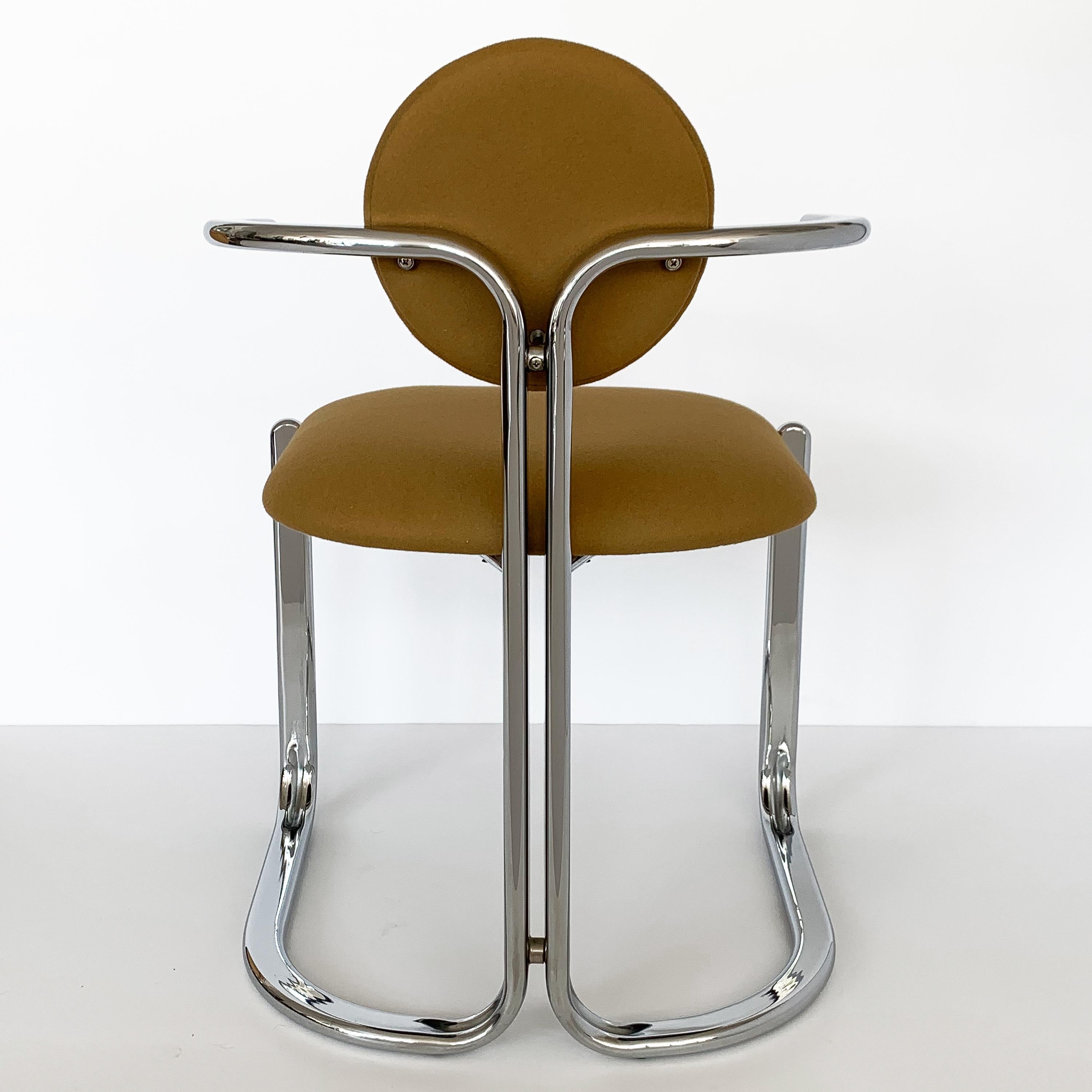 Pair of Chrome Armchairs by Gastone Rinaldi for Thema Italy 5