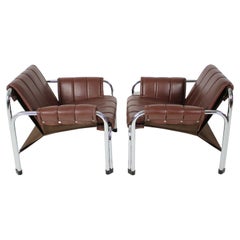 Chrome Armchair Designed by Viliam Chlebo, Czechoslovakia