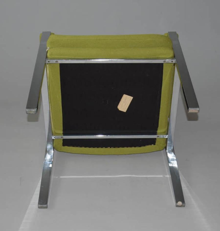 Paar verchromte Sessel im Stil von Milo Baughman, 1970er Jahre (Ende des 20. Jahrhunderts) im Angebot