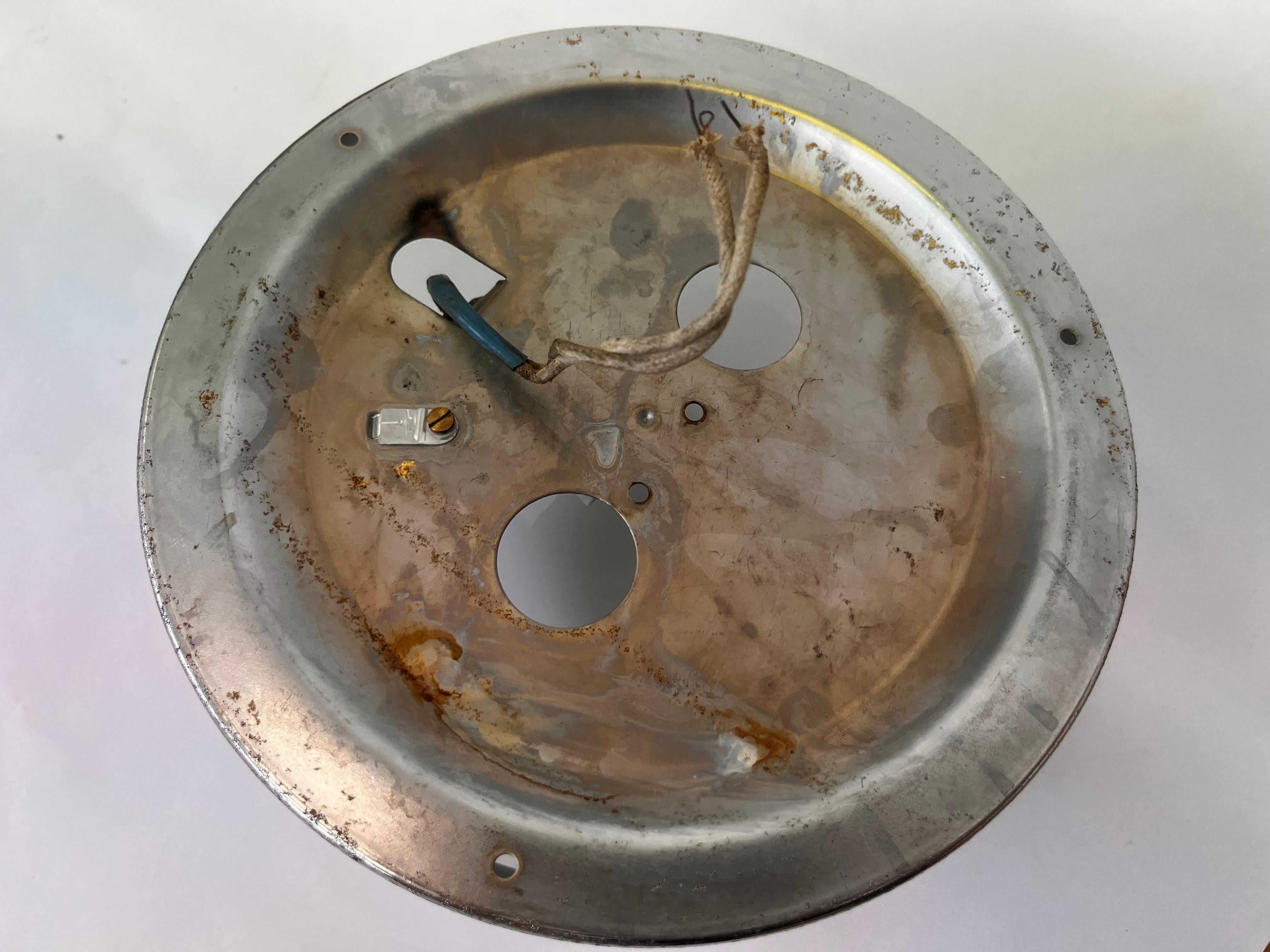 Paar verchromte Bauhaus-Decken- oder Wandleuchten, 1930er Jahre im Angebot 2