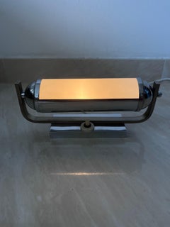 Paire de lampes murales Bauhaus/fonctionnelles chromées avec abat-jour réglables - années 1930