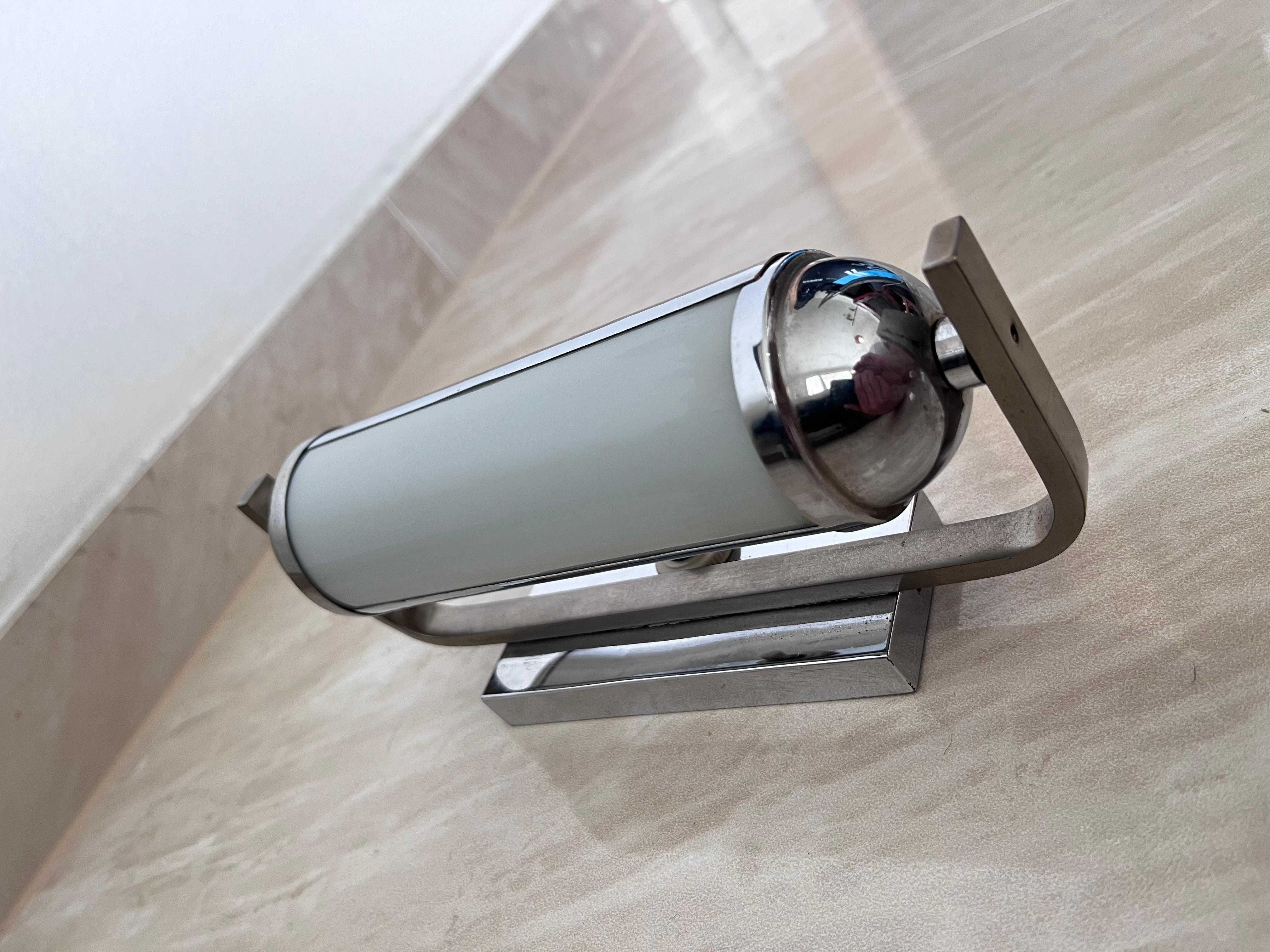 Paire de lampes murales Bauhaus/fonctionnelles chromées avec abat-jour réglables - années 1930 en vente 3