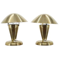 Pair of Chrome Bauhaus Table Lamps, 1930s