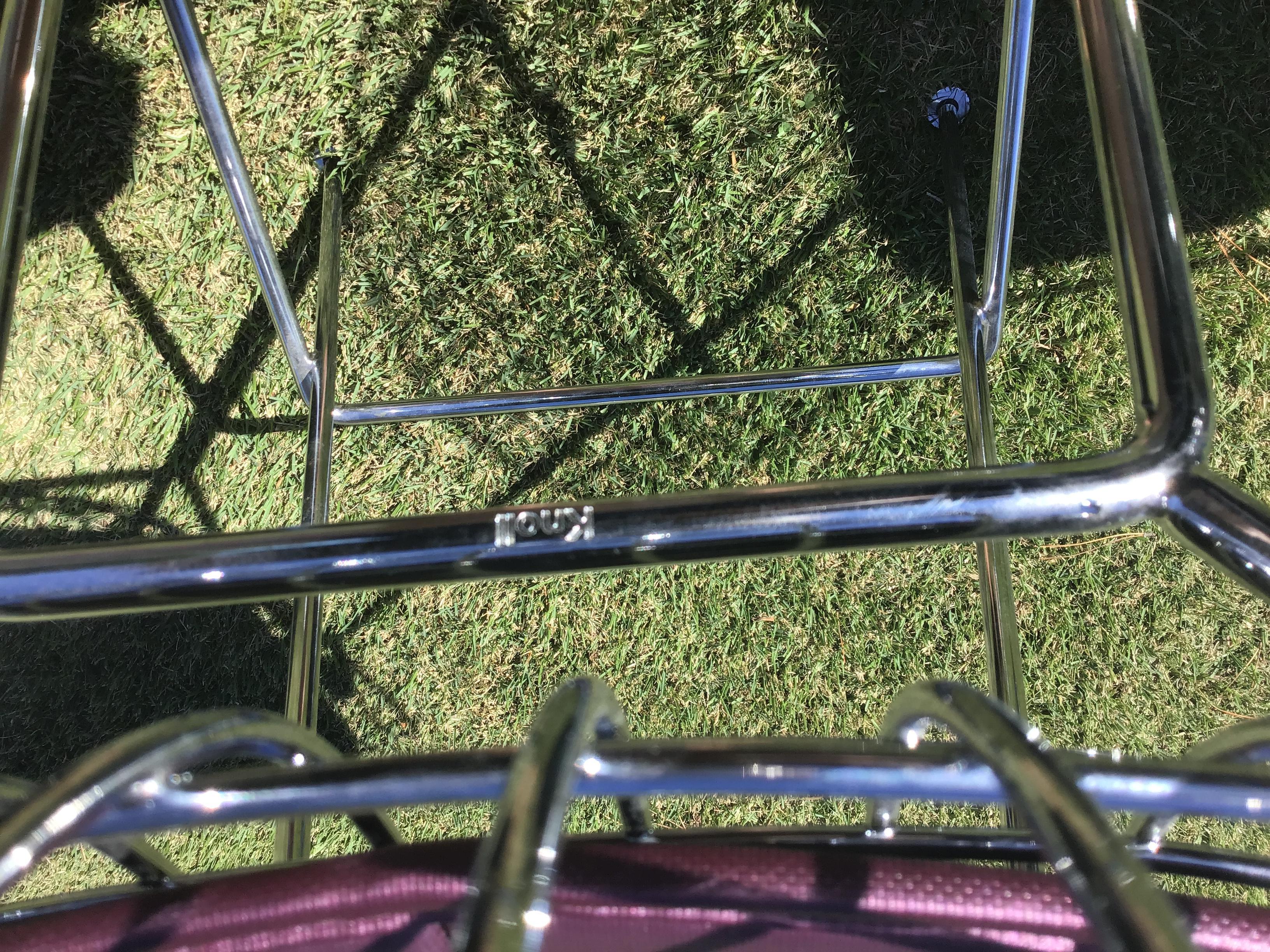 Pair of Chrome Bertoia Bar Stools from Knoll For Sale 1