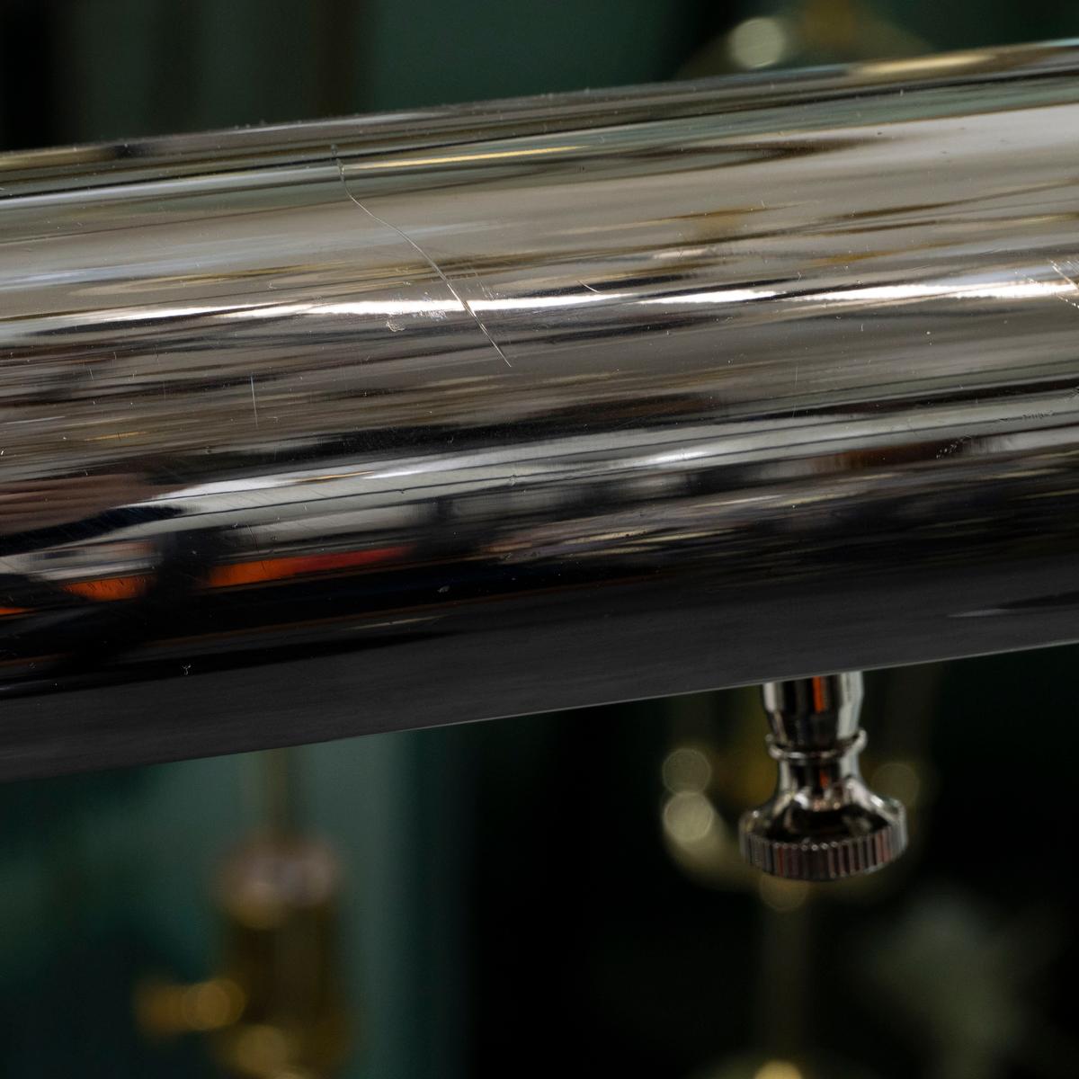 American Pair of chrome Koch and Lowy articulated floor lamps For Sale