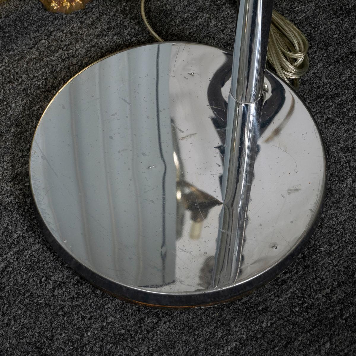 Late 20th Century Pair of chrome Koch and Lowy articulated floor lamps For Sale