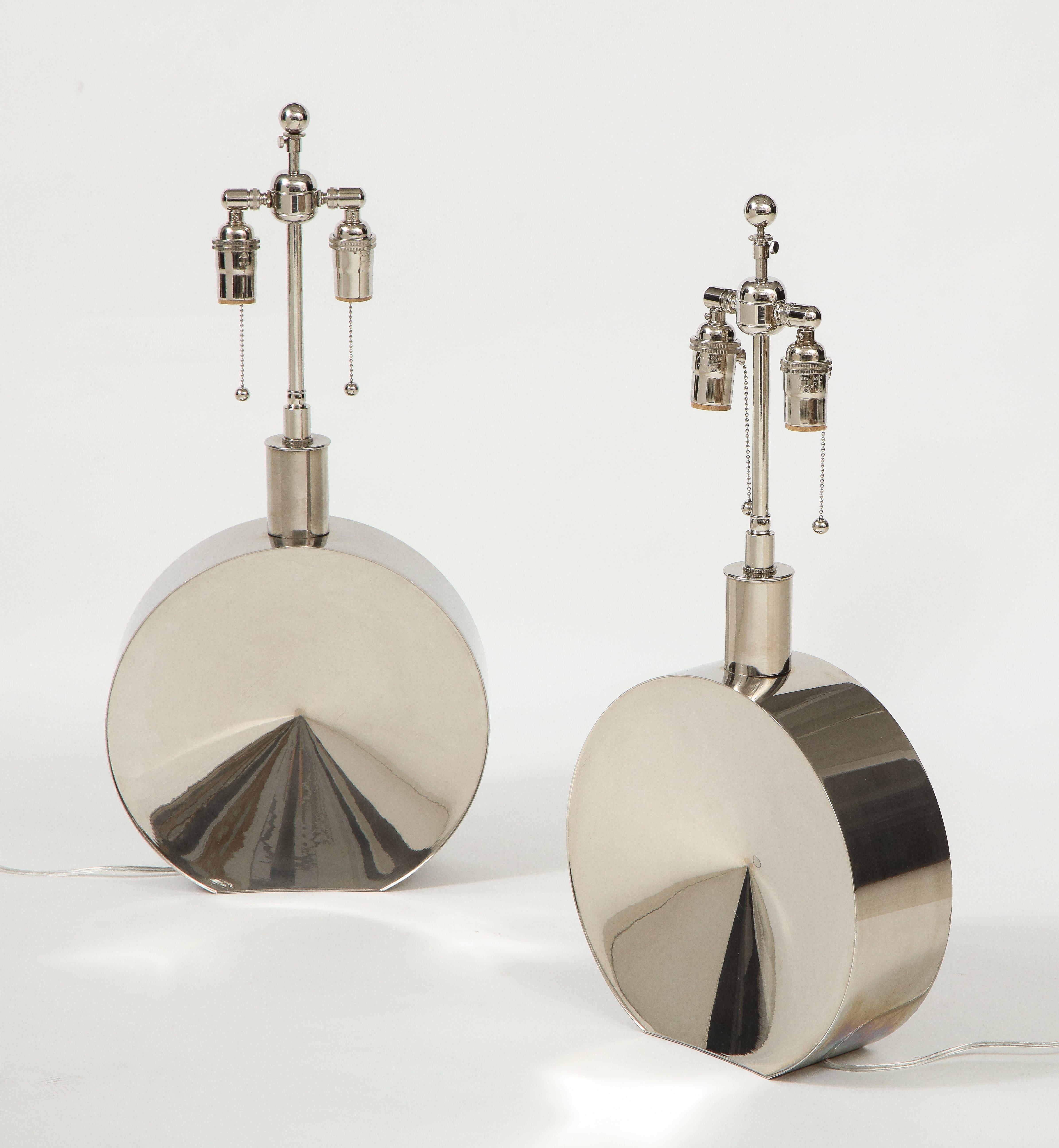 Pair of Chrome Lamps by Steve Chase 4