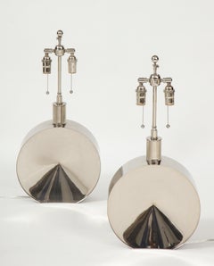 Pair of Chrome Lamps by Steve Chase
