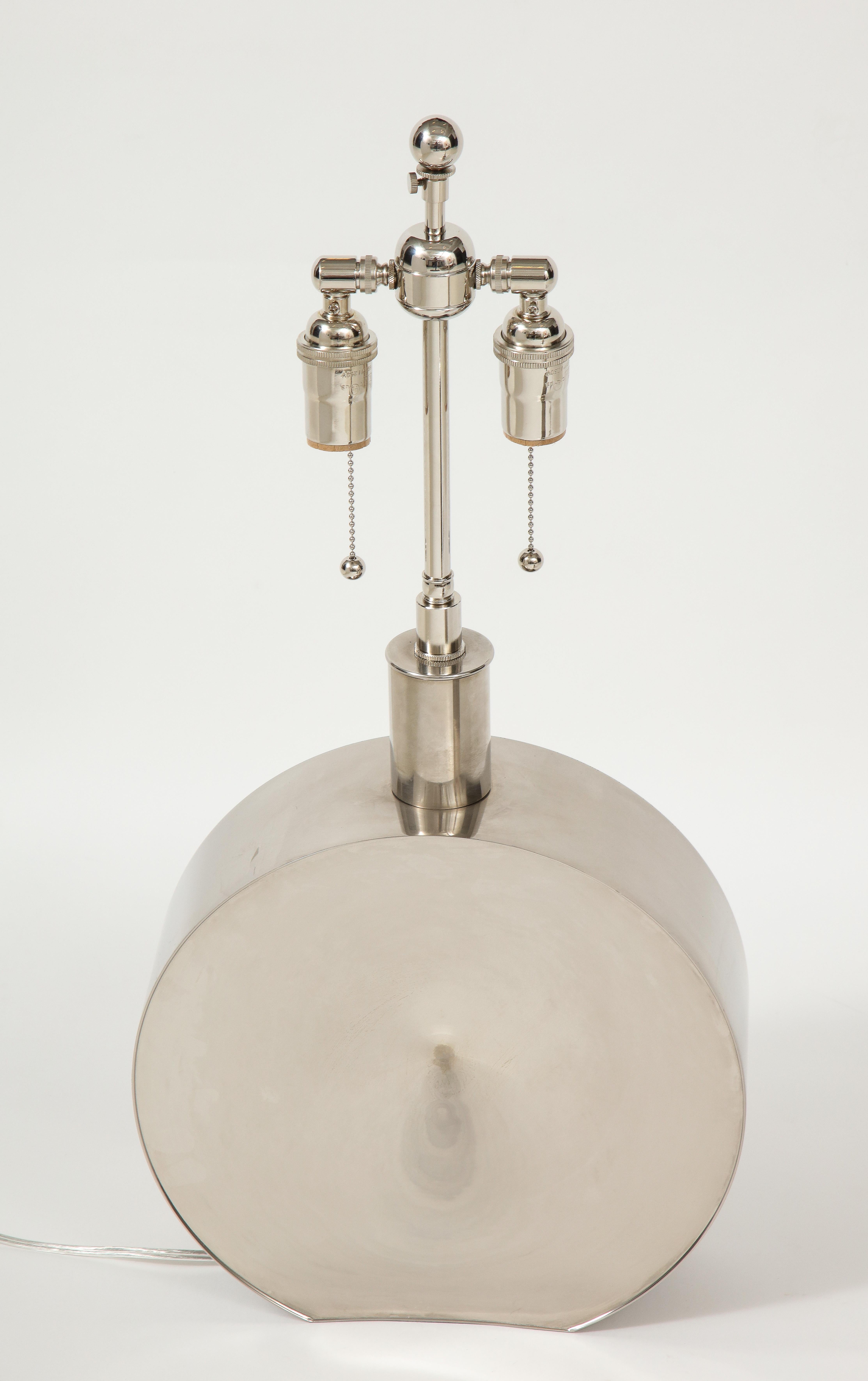 Late 20th Century Pair of Chrome Lamps by Steve Chase