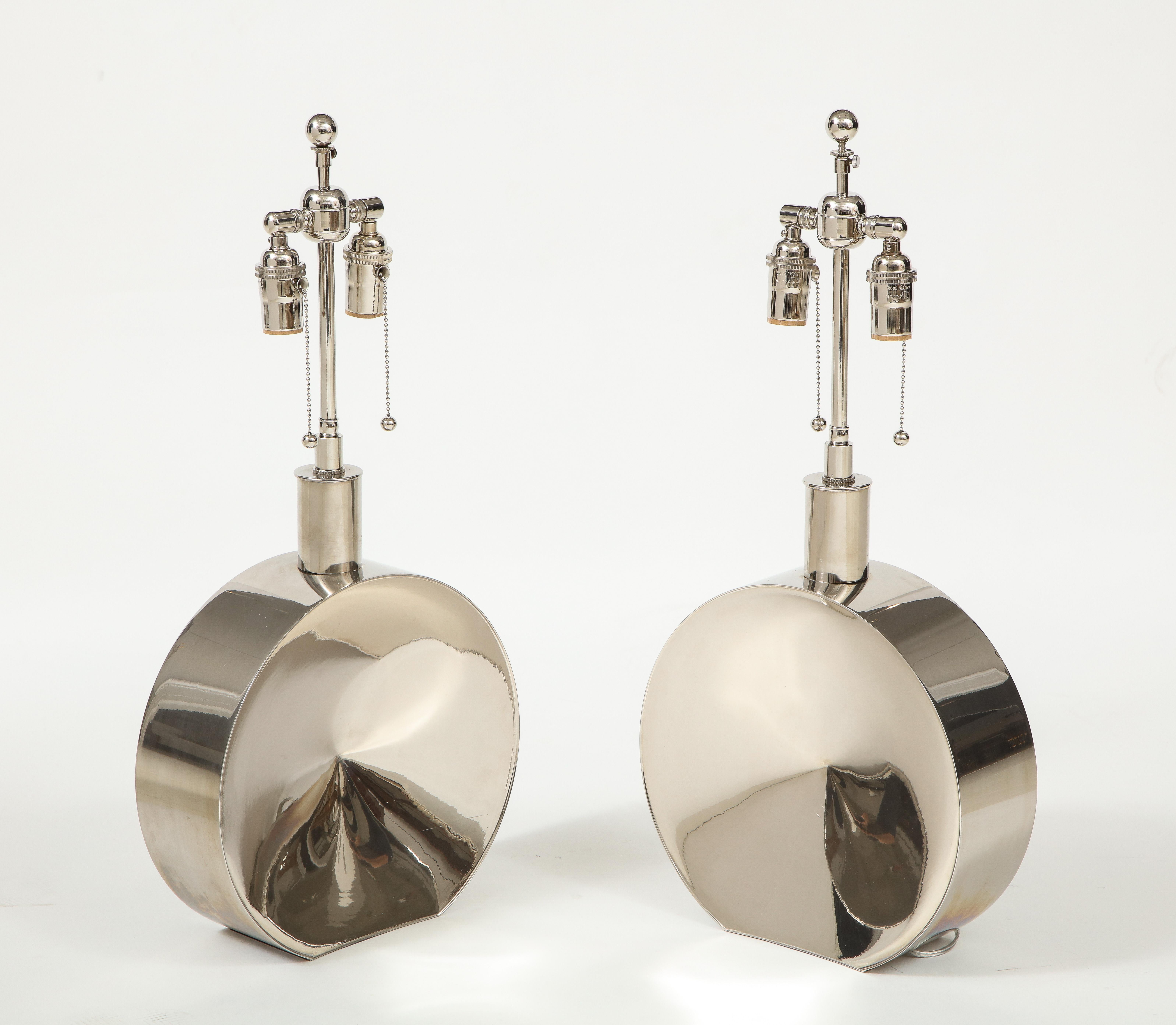 Pair of Chrome Lamps by Steve Chase 1
