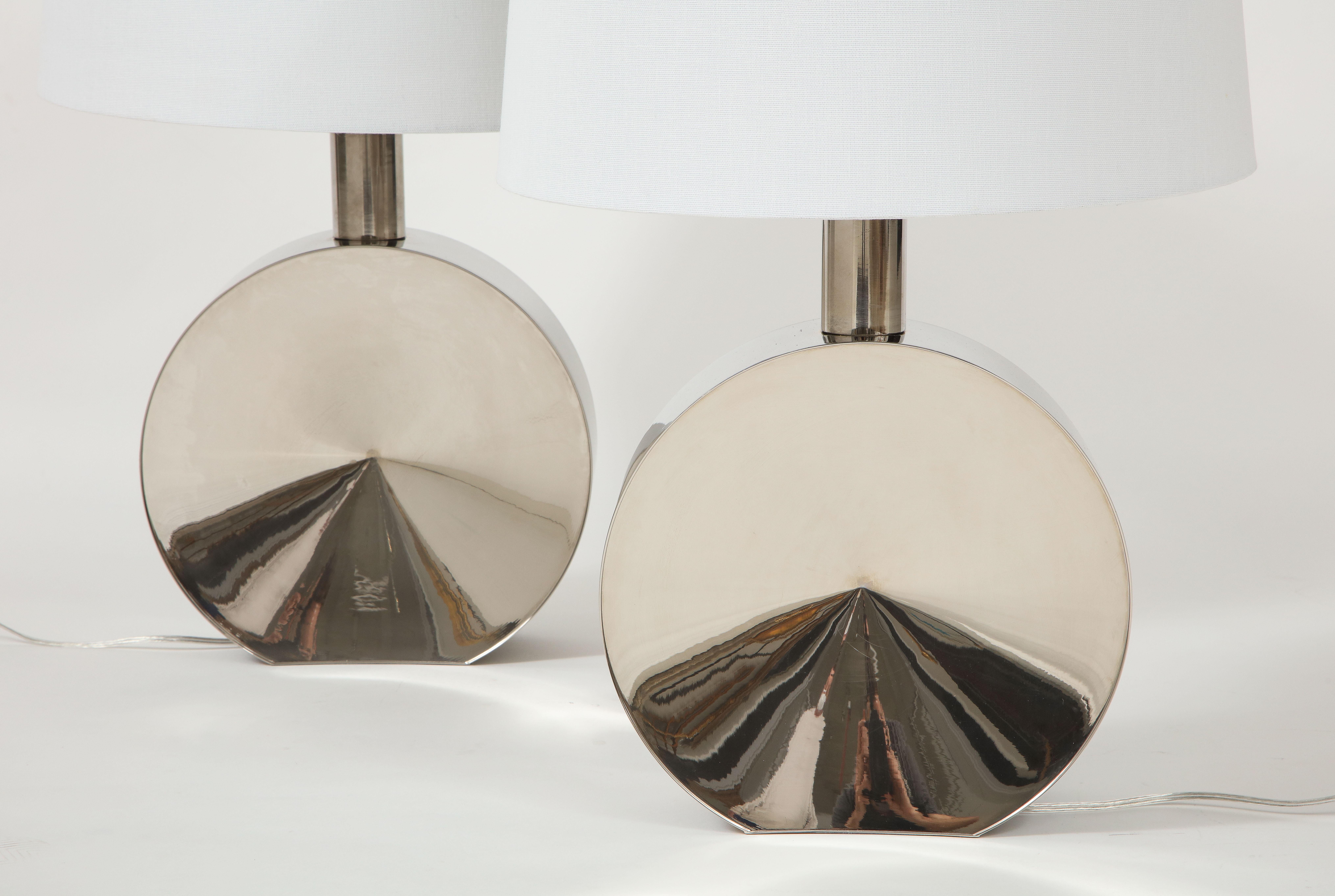 Pair of Chrome Lamps by Steve Chase 2