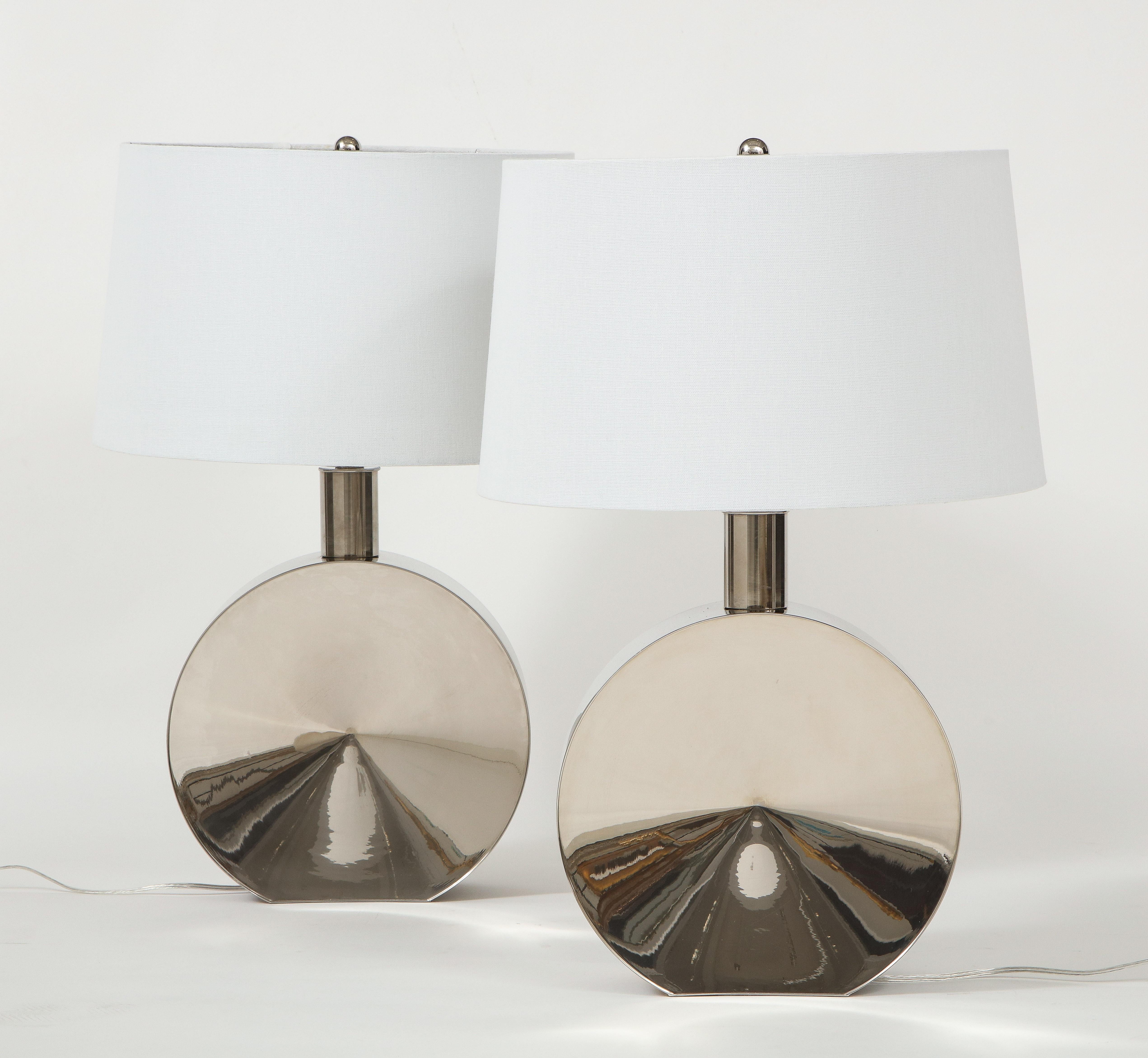 Pair of Chrome Lamps by Steve Chase 3