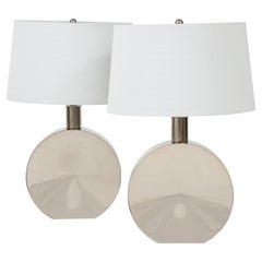 Pair of Chrome Lamps by Steve Chase