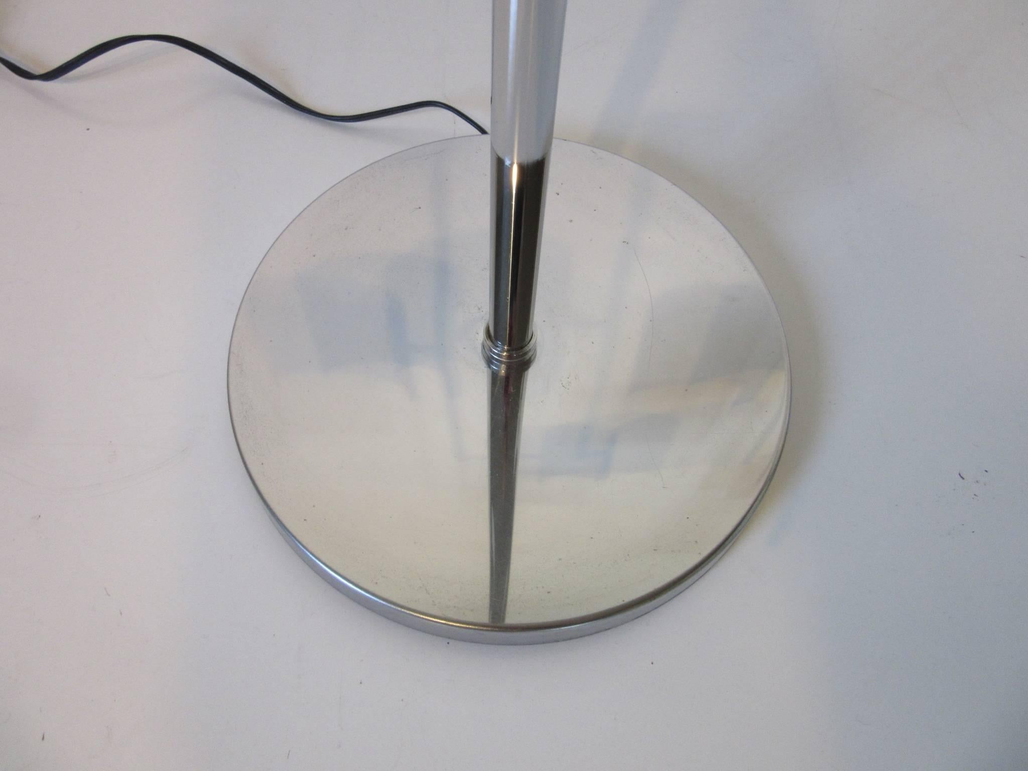 20th Century  Chrome Floor Lamps Attributed to Robert Sonneman