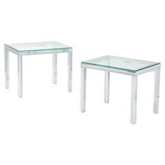 Vintage Pair of Chrome Side / End Tables.