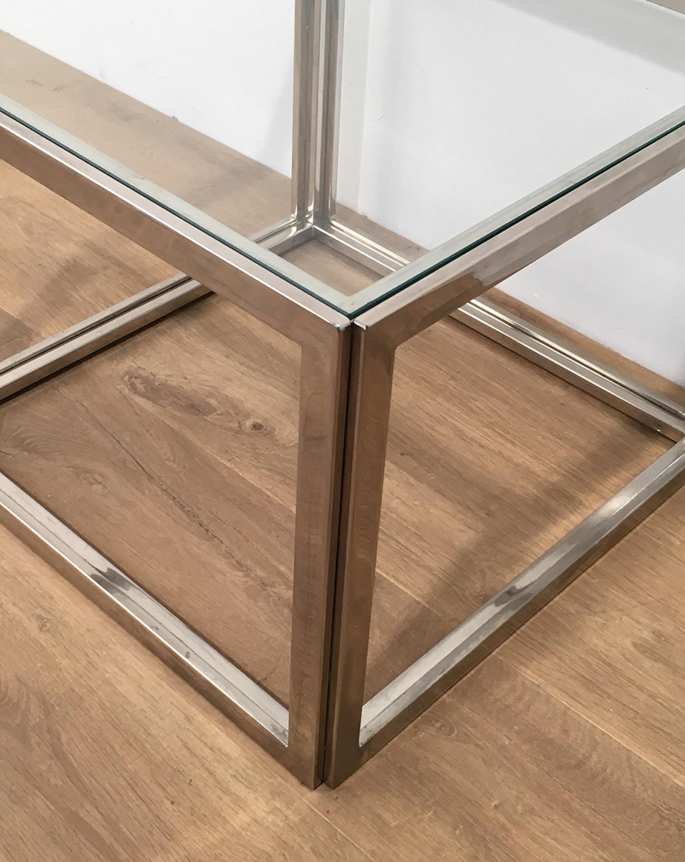 Pair of Chrome Side Tables, circa 1970 For Sale 3