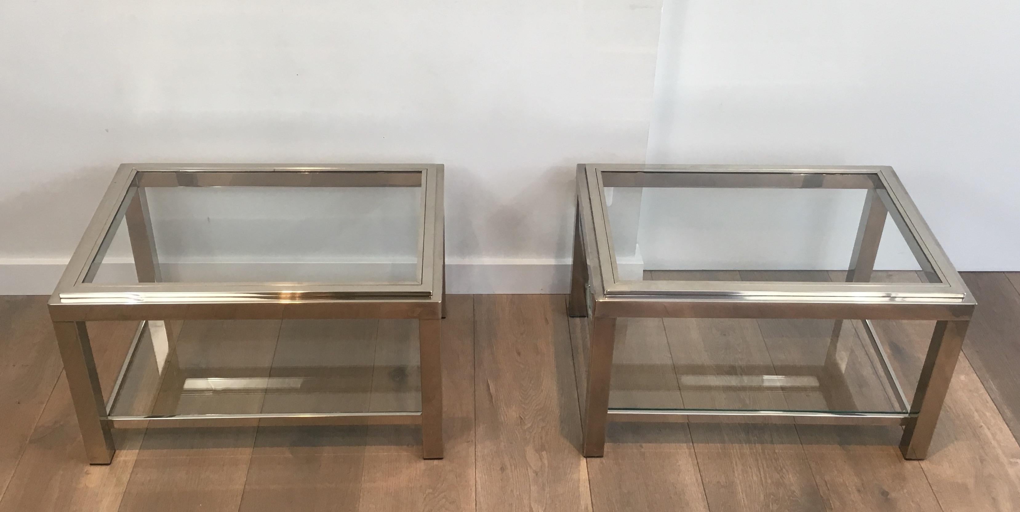 Pair of Chrome Side Tables For Sale 10