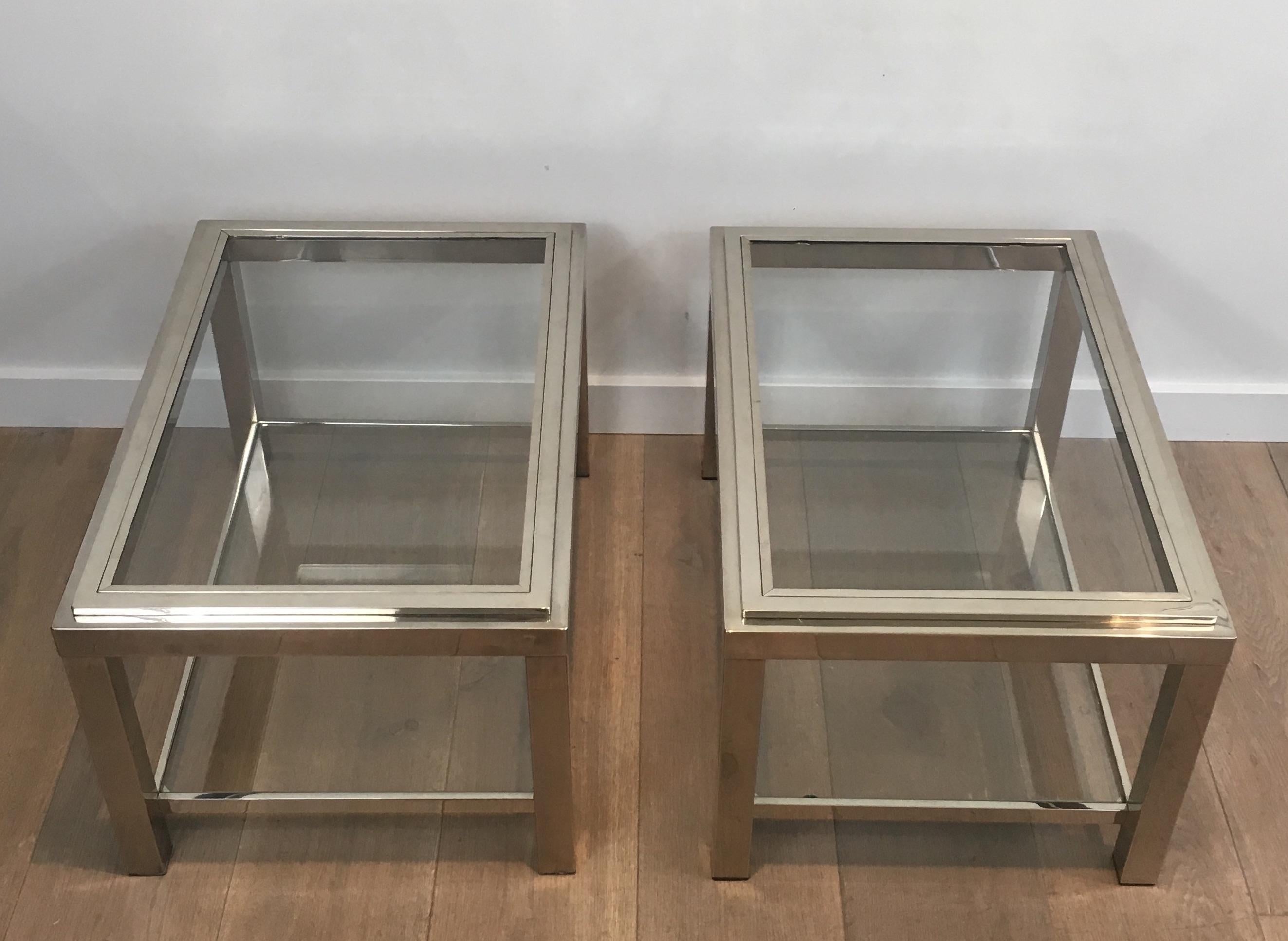 Pair of Chrome Side Tables For Sale 11