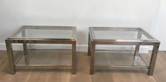 Pair of Chrome Side Tables