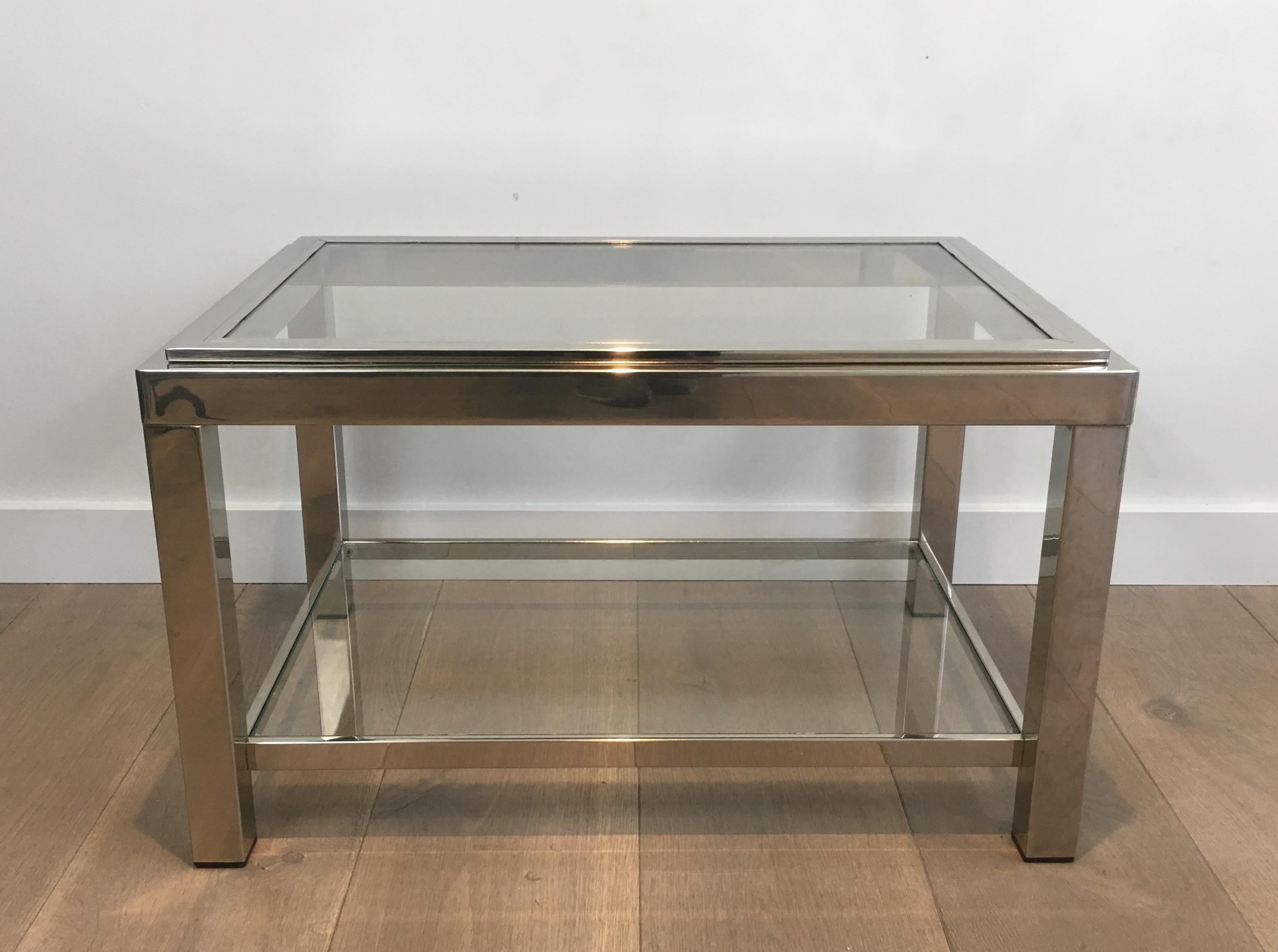 Paire de tables d'appoint chromées en vente 1