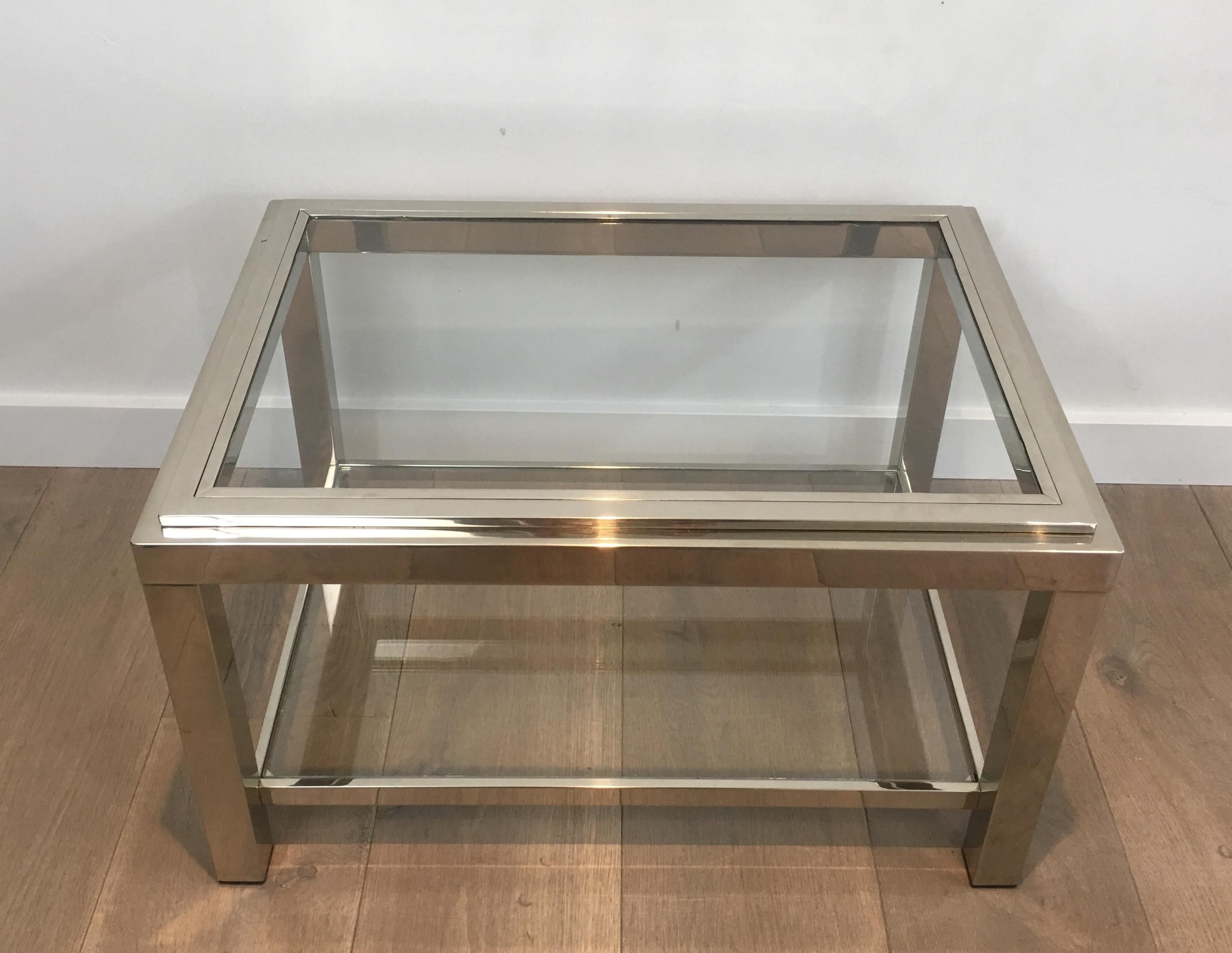 Paire de tables d'appoint chromées en vente 2