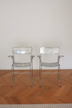 Coppia di sedie impilabili Chrome Sultana di Arrben Itay