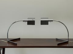 Pair of Chrome Table Lamps by Cedric Hartman