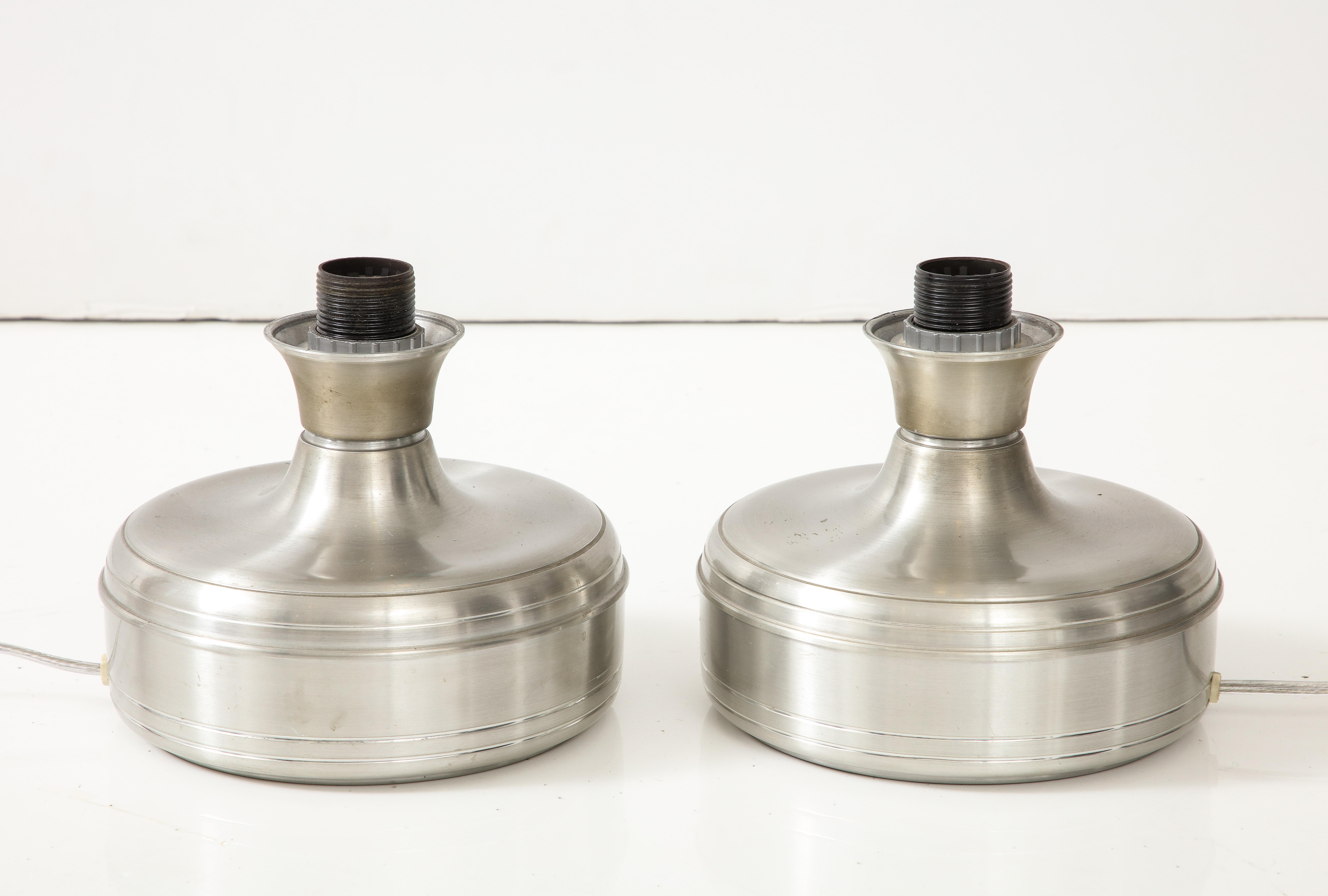 Pair of Chrome Table Lamps by Lumi, Italy, circa 1960 For Sale 1