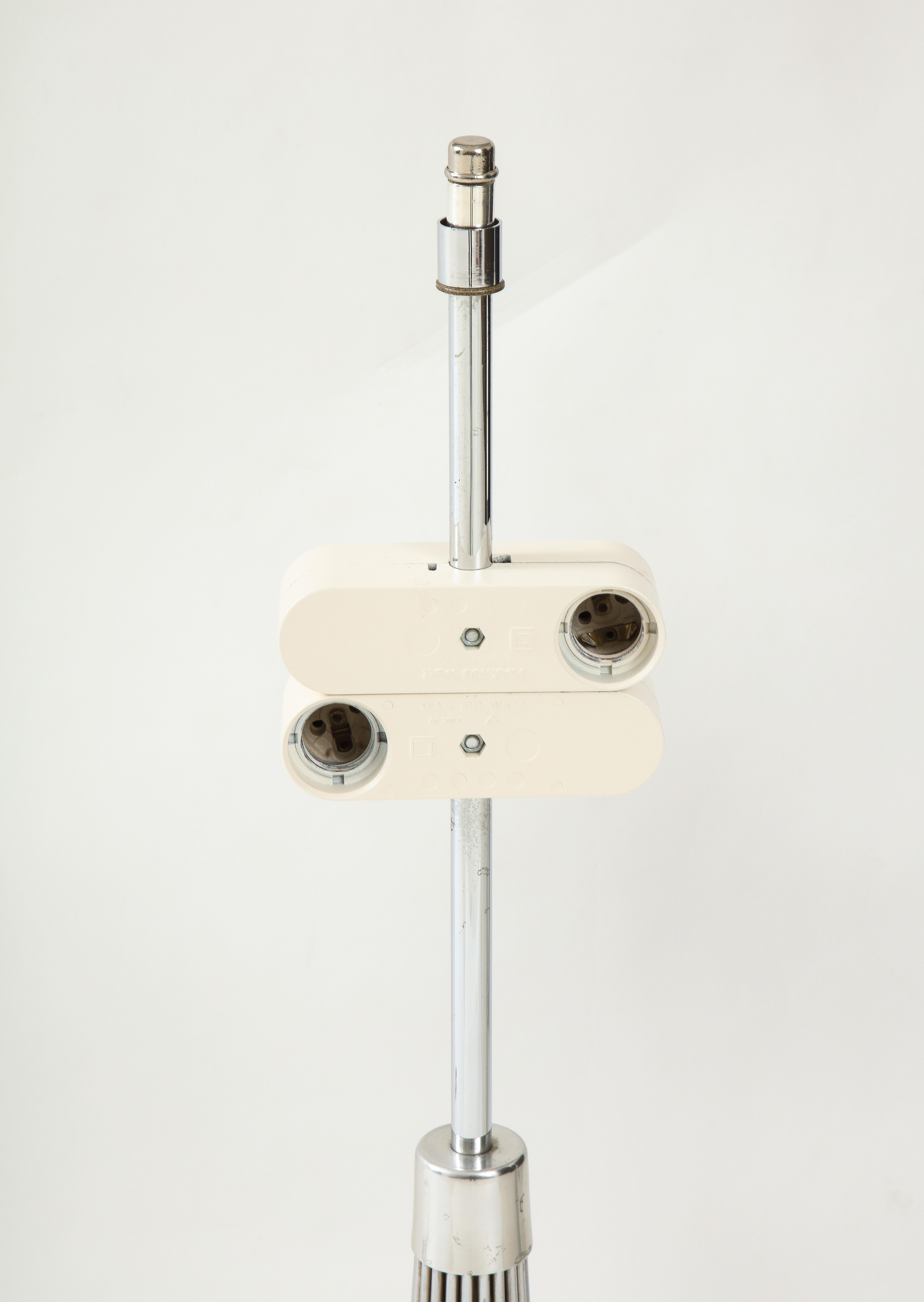 Paire de lampes de bureau chromées de Verner Panton pour Fritz Hansen, Danemark, années 1960 en vente 3
