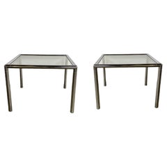 Vintage Pair of Chrome Tube End Tables