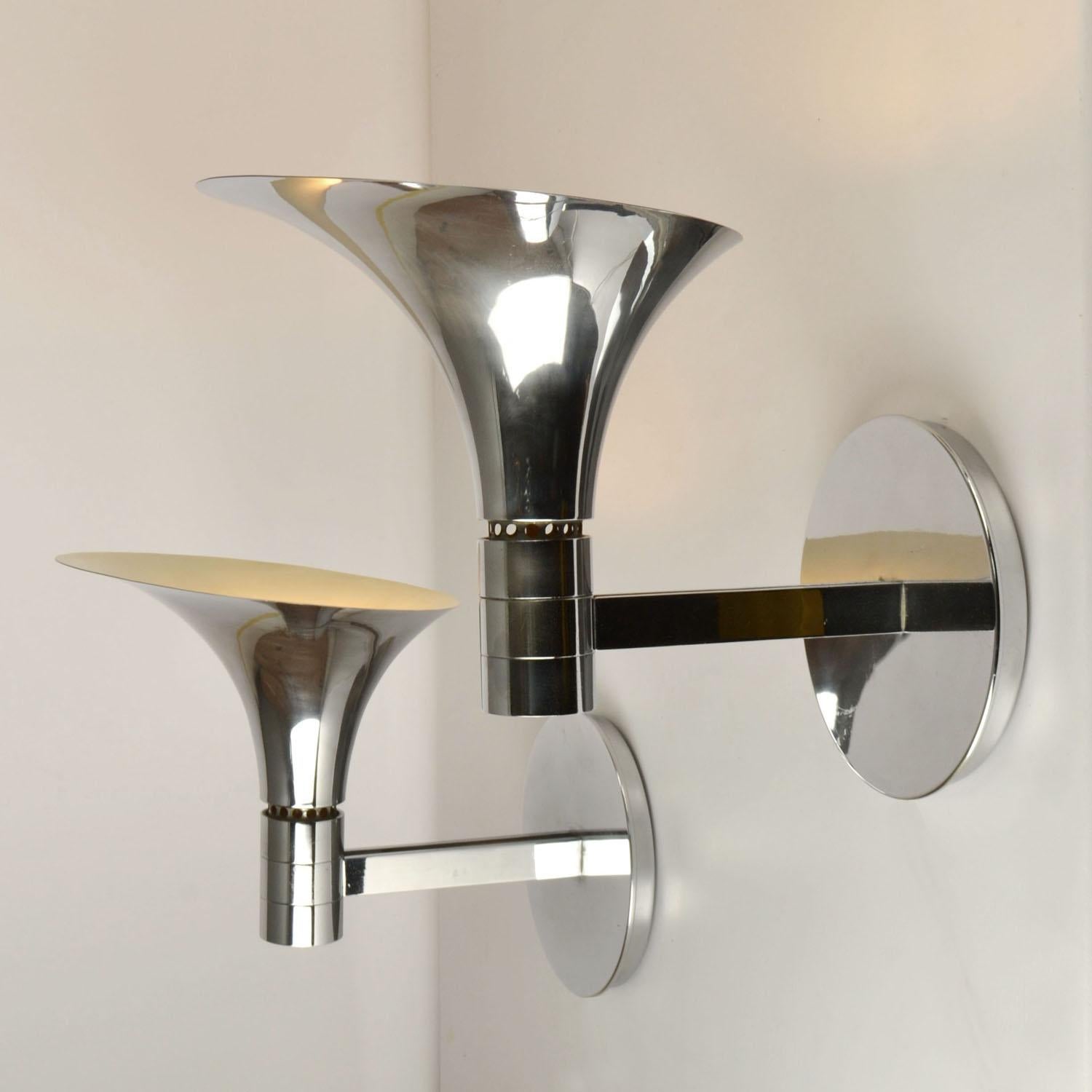 Paire de Lights chromées par Franco Albini & Franca Heig 1960's Italie en vente 3